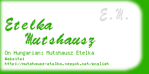 etelka mutshausz business card